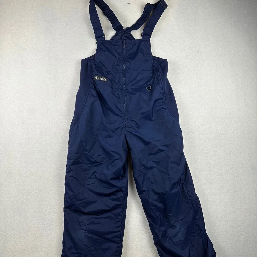 Columbia Snow Bibs Boys 18/20 Navy Blue Insulated Winter Ski Pants Outdoor Gorp